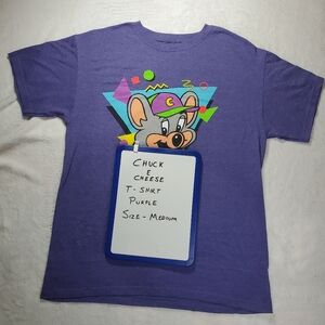 Medium Chuck E Cheese Purple T-shirt Pre Owned
